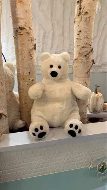 화이트 곰 봉제 인형 본체