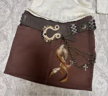 d.i.a. 다이아 크라운 버클 페더 벨트 브라운