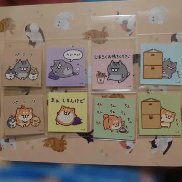 본레스 강아지와 본레스 고양이 10주년 스티커 8종 세트