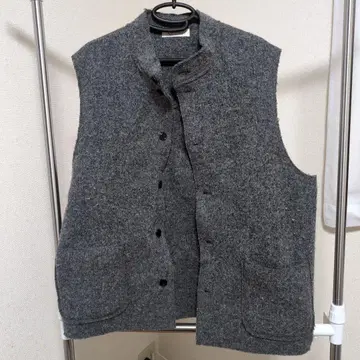 울 혼방 그레이 노카라 베스트