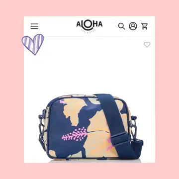 ALOHA COLLECTION 아로하 컬렉션 하이비스커스 패턴 숄더