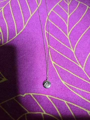 아가트 10금 심플한 원형 목걸이 약 40cm