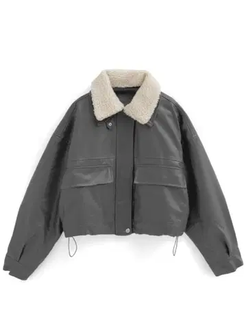 GRL 옷깃 2Way 보아 가죽 자켓