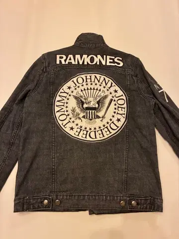 RAMONES 데님 자켓 다크 그레이 M