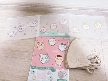 치이카와 마스크 5개 + 마스크 케이스 모몽가, 치이카와, 토끼