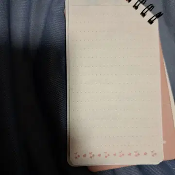 미사용 스파이럴 노트 꽃 무늬