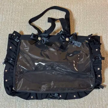 이타백 자카마트 A3 프릴 토트백 블랙