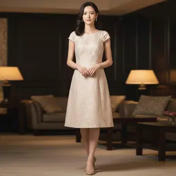 스트로베리 필드 꽃무늬 자카드 원피스 M 페티코트 포함