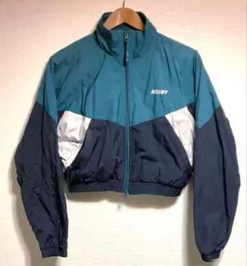 NERDY 널디 숏 기장 윈드 브레이커 나일론 자켓 그린