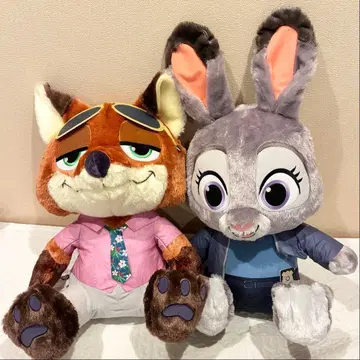 주토피아2 슈퍼 라지 봉제 인형 주디 닉 세트 2