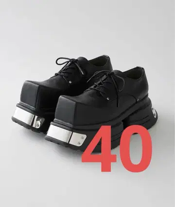 [ GRANCY ] 메탈 플레이트 가죽 신발 40 사이즈