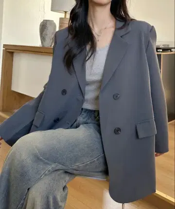 Ada. 테일러드 자켓 그레이 M 사이즈