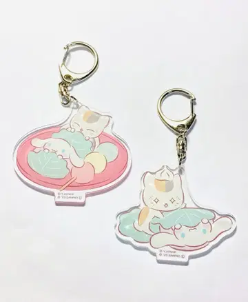 나츠메 우인장 x 산리오 콜라보 아크릴 키링 2종 시나모롤