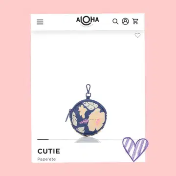 ALOHA COLLECTION 아로하 컬렉션 하이비스커스 패턴 파우치