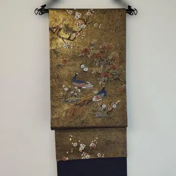 본금박 공작 그림 금니박 후쿠로 오비