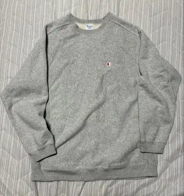 Champion 리버스 위브 그레이 맨투맨 속기모