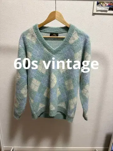 60s ALPS 모헤어 니트 모헤어 가디건 V넥 빈티지
