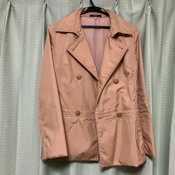 베이지 더블 브레스트 자켓