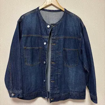 새상품 할인 3L 노카라 G 데님 자켓 오버 사이즈 빅 사이즈