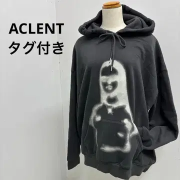 그레이 후드 부착 후드티 프린트 디자인