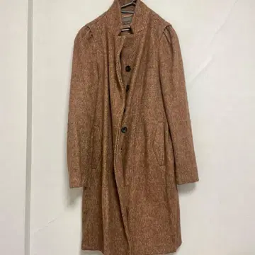 ZARA 브라운 버튼 롱 코트