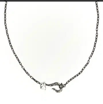 실버 체인 목걸이 후크형 클로징