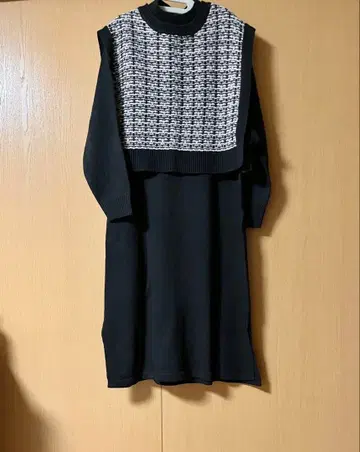 새상품급*ikka*니트 베스트 원피스 앙상블