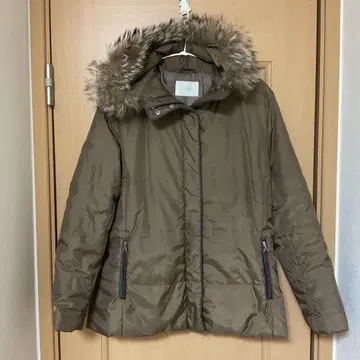 ef-de 에프데 브라운 퍼 달린 다운 자켓