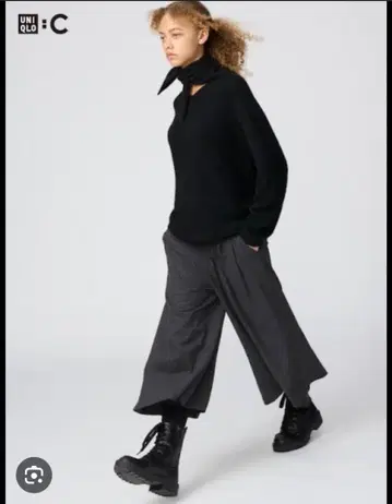 UNIQLO C 큐롯 XL 다크 그레이 새상품