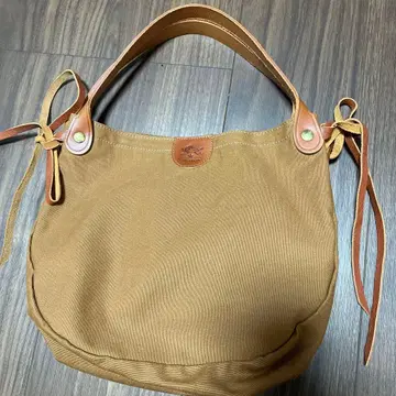 브라운 캔버스 숄더백