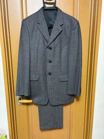 그레이 체크 무늬 캐주얼 수트 셔츠 수트