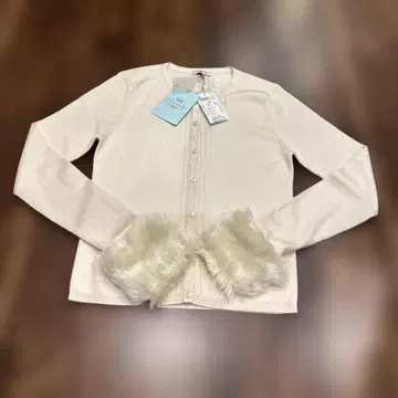 TOCCA 아이보리 니트 가디건 퍼 포함