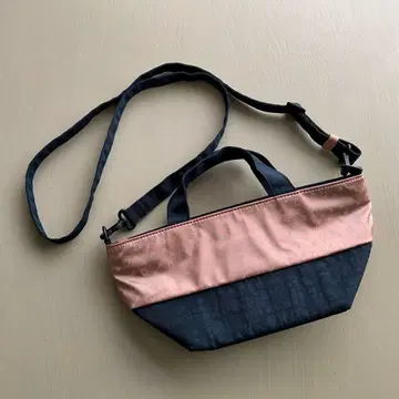 2톤 숄더백 핑크/네이비