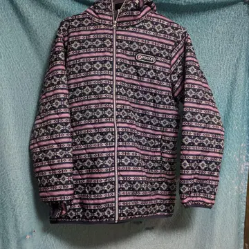 outdoor 다운 자켓 꽃무늬 스트라이프 jacket