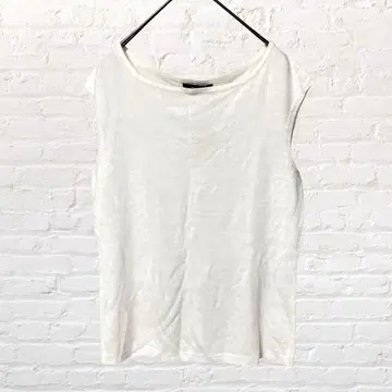 12475 컴시즘 썸머 니트 화이트 화이트 부드러운 슬리브리스 구제 의류