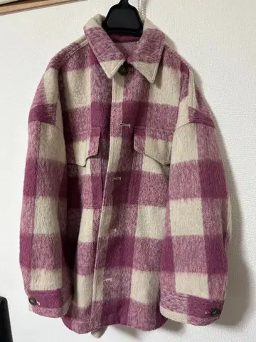 샤기 체크 빅 셔츠 Ungrid