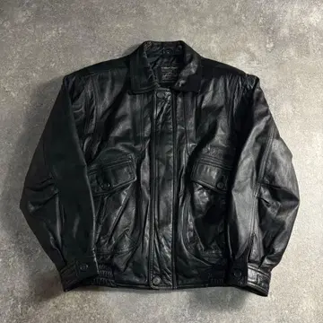 90s vintage 가죽 자켓 짧은 기장 A2 천연 가죽 플라이트 자켓