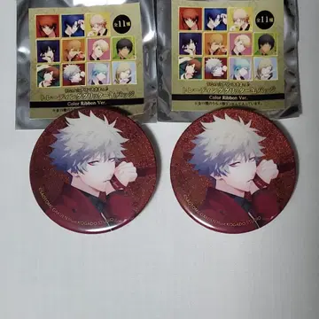 쿠로사키 란마루 컬러 리본 글리터 캔뱃지 2개 세트