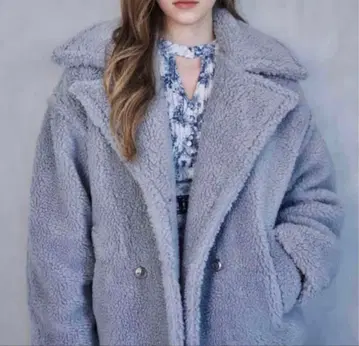 Riu 테디베어 코트 그레이