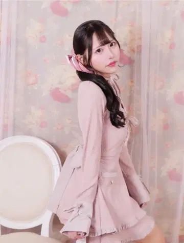 리아무르 Re Amour 배색 레이어드 원피스 핑크