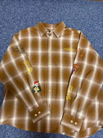 XLARGE 플란넬 셔츠 브라운