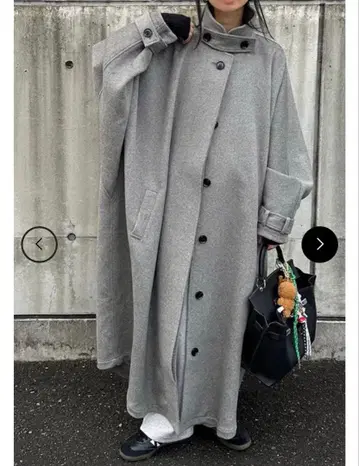 INTERPLAY x AYA MOMONGA 롱 코트 그레이