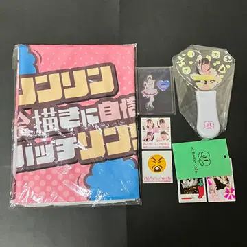 앳홈카페 린린 아크릴 응원봉 솔로 폴라로이드 타월 아크릴 스탠드