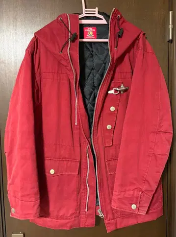 FIRE FIGHTERS 후드 부착 자켓 M 레드 소방관