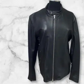 BEAUTY&YOUTH 싱글 라이더 L 램 가죽 블랙