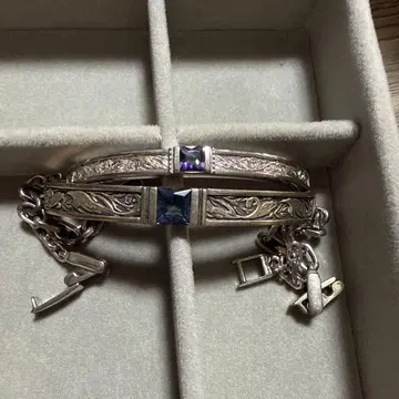 AQUA SILVER 페어 팔찌