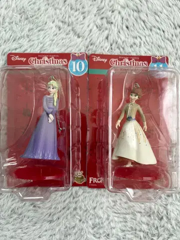 디즈니 크리스마스 오너먼트 happy 복권 피규어 오너먼트 엘사, 안나
