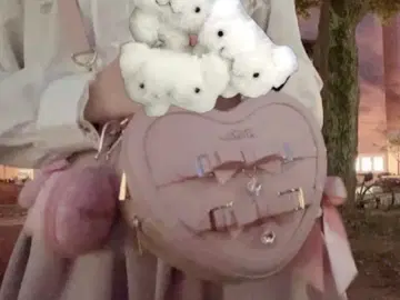 리본 비쥬 하트 백