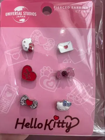 USJ 한정판 키티 귀걸이 세트 헬로키티