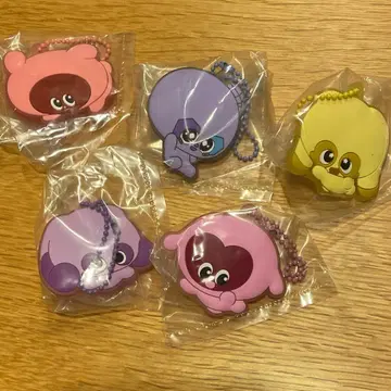 말랑쁘니  러버 마스코트 클리어 5종 세트